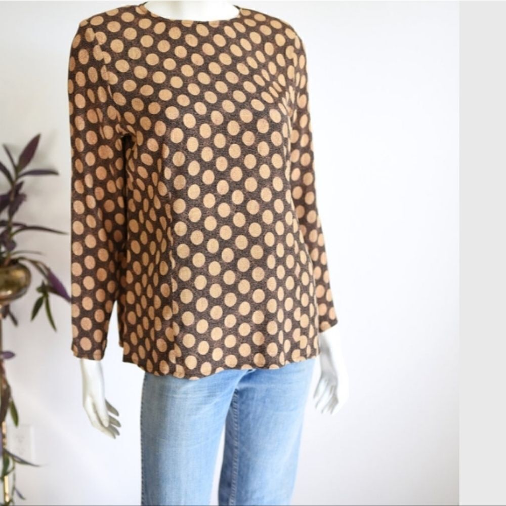 Silk Carlisle Blouse with Zip close and zippered at Wrists Vintage